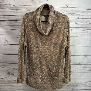 Multiples Cozy Multicolor Cowl Neck Sweater XL